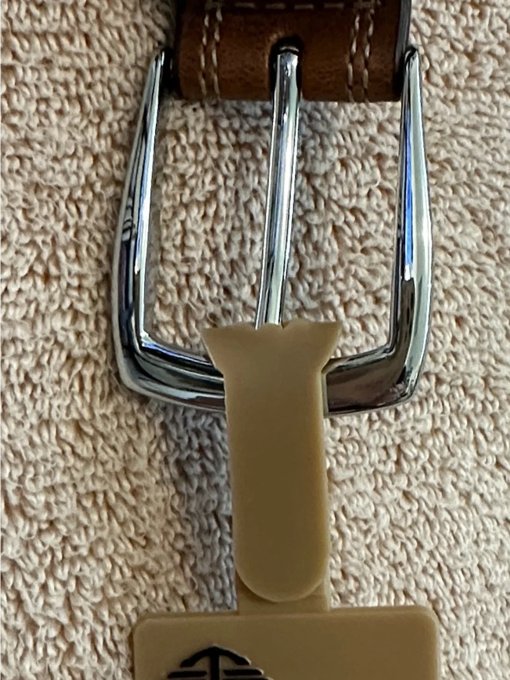 Dockers Tan Leather Belt with Silver Buckle
